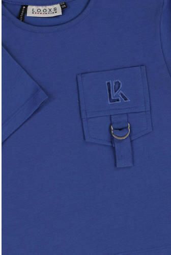 LOOXS 10sixteen T-shirt middenblauw Meisjes Katoen Ronde hals Effen 128 - Foto 2