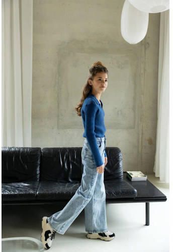 LOOXS 10sixteen trui blauw Meisjes Rayon Polokraag Effen 128 - Foto 3