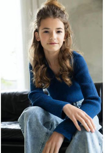 LOOXS 10sixteen trui blauw Meisjes Rayon Polokraag Effen 128 - Foto 2