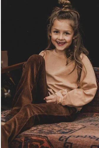 LOOXS little broek bruin Meisjes Katoen Effen 104