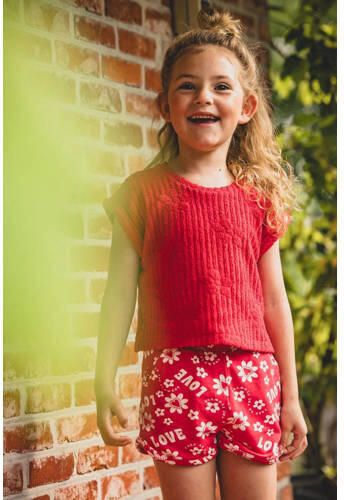 LOOXS little casual short met all over print rood wit Korte broek Meisjes Stretchkatoen 104 - Foto 2