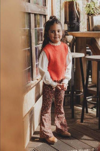 LOOXS little gebloemde flared broek oranje Meisjes Polyester Bloemen 122 - Foto 2