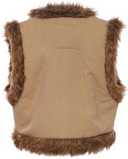 LOOXS little imitatiebont gilet met printopdruk bruin Printopdruk 128 134 - Foto 4