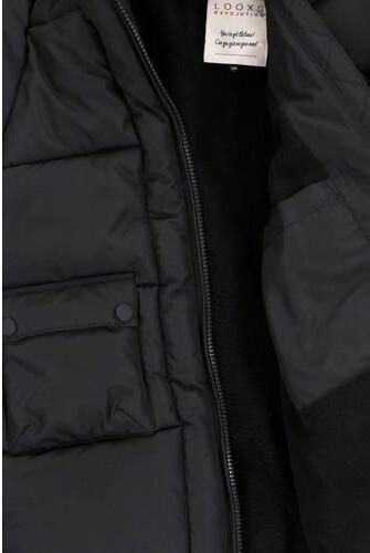 LOOXS little jas Zwart Meisjes Polyester Capuchon Effen 104 - Foto 3