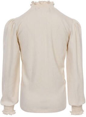 LOOXS little longsleeve ecru Meisjes Katoen Opstaande kraag Effen 116 - Foto 3