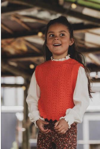 LOOXS little longsleeve ecru Meisjes Katoen Opstaande kraag Effen 116 - Foto 2