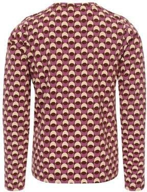LOOXS little longsleeve met all over print paars bruin ecru Multi Meisjes Stretchkatoen Ronde hals 116