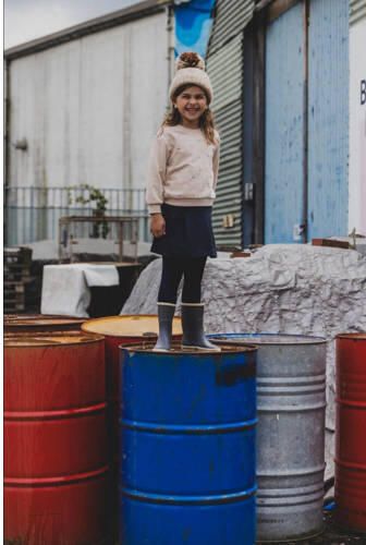 LOOXS little sweater met all over print ecru Meisjes Katoen Ronde hals 128 - Foto 5