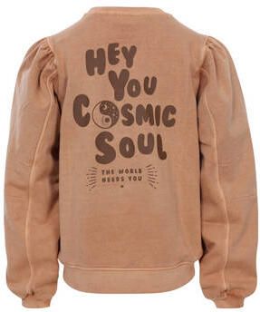 LOOXS little sweater met backprint bruin Meisjes Stretchkatoen Ronde hals 110 - Foto 2