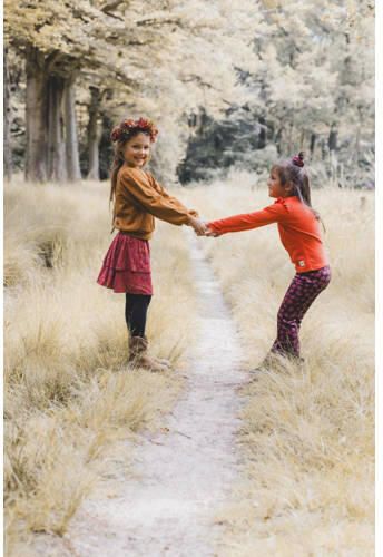 LOOXS little sweater met tekst okergeel roze Tekst 110 - Foto 2