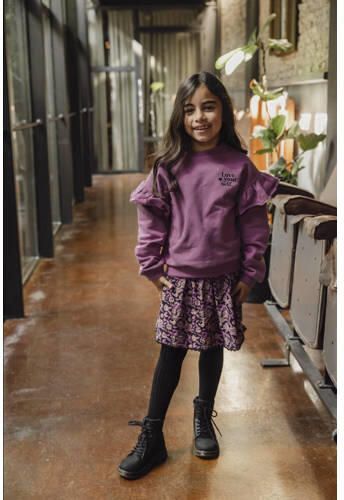 LOOXS little sweater paars Meisjes Katoen Ronde hals Effen 122 - Foto 3