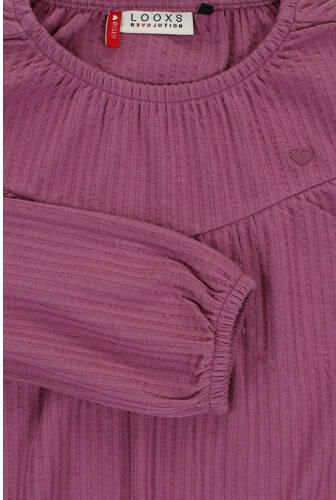 LOOXS little top roze Meisjes Katoen Ronde hals Effen 128 - Foto 2