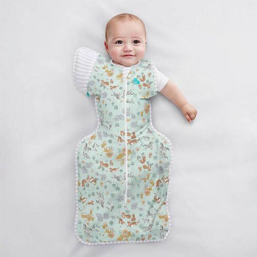 Love to Dream baby inbakerslaapzak met afrtisbare mouwen Transition 4-9 mnd groen multi Inbakerdoek 003 - Foto 2