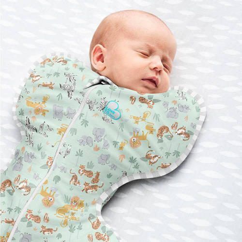 Love to Dream baby inbakerslaapzak Original 0-4 mnd groen multi Inbakerdoek 001 - Foto 2
