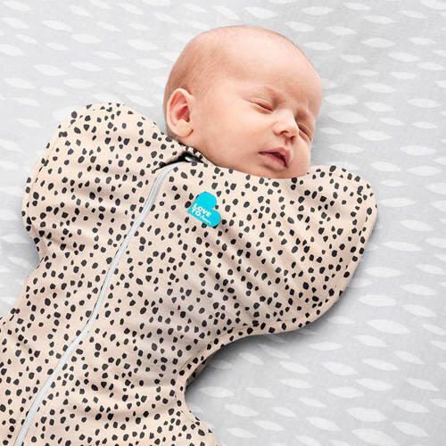 Love to Dream inbakerslaapzak Fase 1 Swaddle UP 1.0 Animal Beige Inbakerdoek