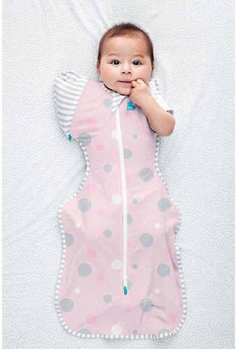 Love to Dream overgangsslaapzak Fase 2 TOG 0.2 Pink stip LITE Inbakerdoek Roze - Foto 2