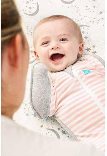 Love to Dream overgangsslaapzak Fase 2 TOG 1.0 Pink Grey streep Inbakerdoek Roze - Foto 2