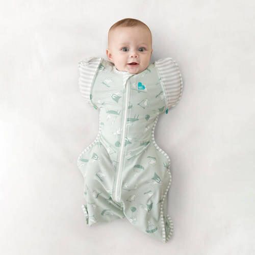 Love to Dream overgangsslaapzak Fase 2 Transition Bag 0.2 Brave Bunny Inbakerdoek Groen - Foto 2