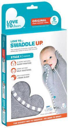 Love to Dream Swaddle UP inbakerslaapzak Fase 1 TOG 1.0 Grey Inbakerdoek Grijs - Foto 6