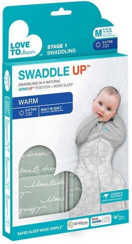 Love to Dream SwaddleUp inbakerslaapzak Fase 1 TOG 2.5 Olive Grey Inbakerdoek Groen - Foto 4