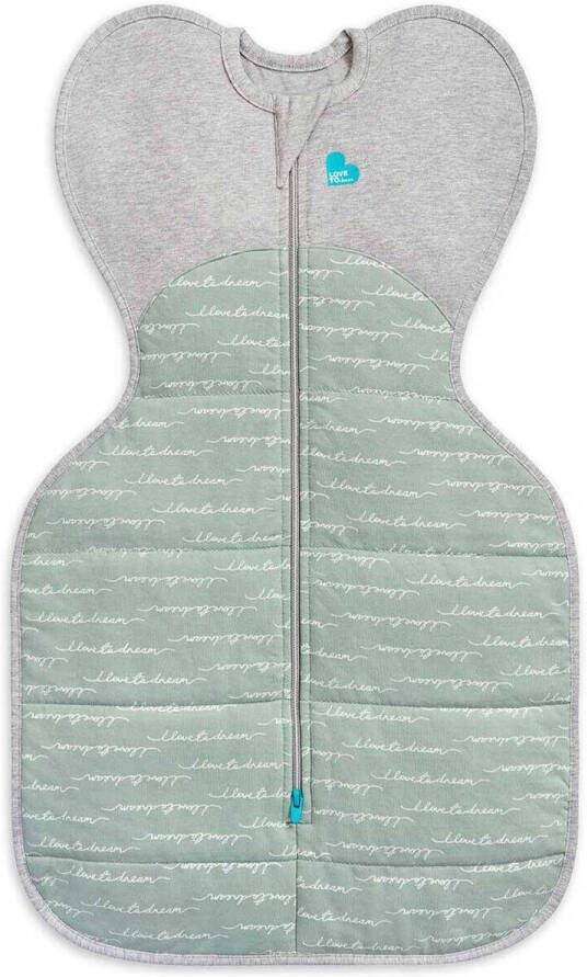 Love to Dream SwaddleUp inbakerslaapzak Fase 1 TOG 2.5 Olive Grey Inbakerdoek Groen