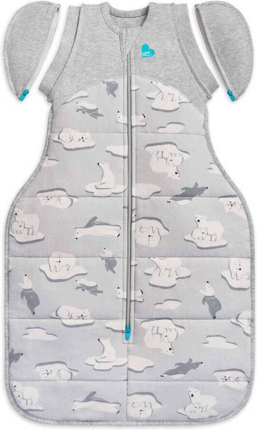 Love to Dream overgangsslaapzak Fase 2 TOG 3.5 Grey WARM Inbakerdoek Grijs