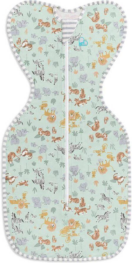Love to Dream baby inbakerslaapzak Original 0-4 mnd groen multi Inbakerdoek 001
