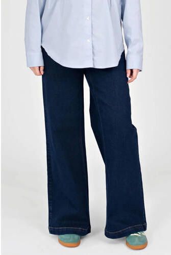 LOVE2WAIT Jill wide leg zwangerschaps jeans donkerblauw Dames Polyester maat 29-34 - Foto 3