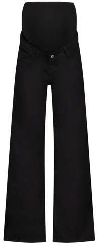 LOVE2WAIT Julia zwangerschaps wide leg jeans zwart Dames Polyester Effen maat 32-32 - Foto 3
