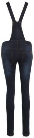 Love2wait low waist skinny zwangerschapstuinbroek dark denim Blauw Dames Stretchdenim (duurzaam) 28 - Foto 2