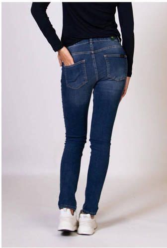 Love2wait low waist zwangerschaps skinny jeans stone wash Blauw Dames Stretchdenim 33