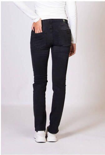 Love2wait low waist zwangerschaps straight jeans charcoal Zwart Dames Stretchdenim 31 - Foto 5