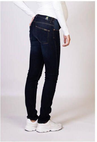 Love2wait low waist zwangerschaps straight jeans darl wash Blauw Dames Stretchdenim 26 - Foto 4