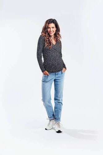 Love2wait mom zwangerschapsjeans Norah light wash Blauw Dames Katoen Effen 26 - Foto 5