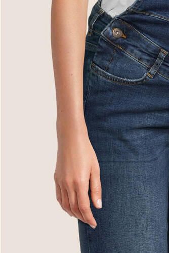 Love2wait regular fit zwangerschapstuinbroek stonewashed Blauw Dames Stretchdenim 27 - Foto 4