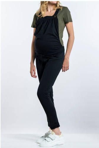 Love2wait skinny zwangerschapstuinbroek zwart Dames Polyester Effen XS - Foto 2