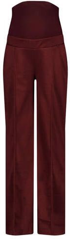 LOVE2WAIT wide leg zwangerschapsbroek donkerrood Dames Polyester Effen - Foto 4