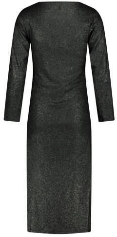 LOVE2WAIT zwangerschaps midi jurk met glitters zwart Dames Polyester Ronde hals - Foto 3