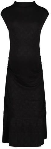 LOVE2WAIT zwangerschaps midi jurk zwart Dames Polyester Opstaande kraag - Foto 2
