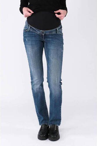 Love2wait zwangerschaps straight jeans Grace stonewashed Blauw Dames Denim 30 - Foto 3