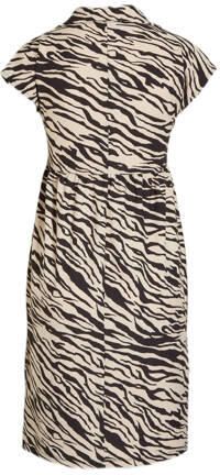 Love2wait zwangerschapsjurk met dierenprint ecru zwart Dames Polyester V-hals XL - Foto 2
