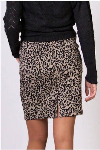 Love2wait zwangerschapsrok met all over print bruin zwart Dames Polyester XL - Foto 2