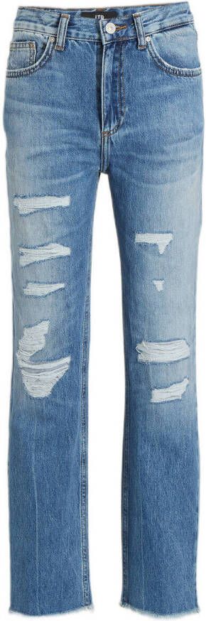 LTB high waist straight fit jeans Oliva G pixie wash Blauw Meisjes Denim 164