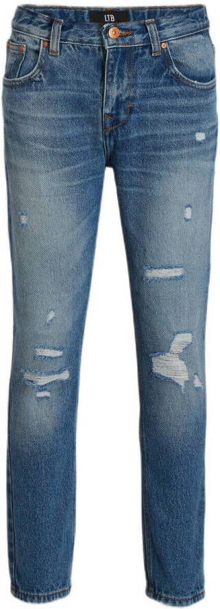 LTB mom jeans Eliana linore wash Blauw Meisjes Denim Effen 158