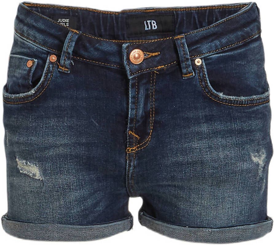 LTB slim fit short JUDIE G met slijtage rossa wash Korte broek Blauw Meisjes Denim 170