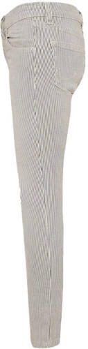 LTB gestreepte skinny jeans AMY bleach line wash Grijs Meisjes Stretchdenim 152
