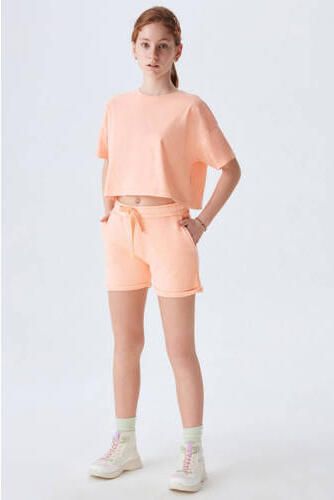 LTB high waist loose fit casual short DOLIHI zachtoranje Korte broek Meisjes Katoen 128 - Foto 3