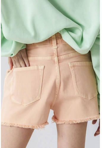 LTB high waist slim fit short LAYLA G perzik Korte broek Roze Meisjes Denim 140 - Foto 4