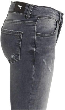 LTB skinny jeans Lonia G met slijtage grey fall wash Grijs Meisjes Denim 134