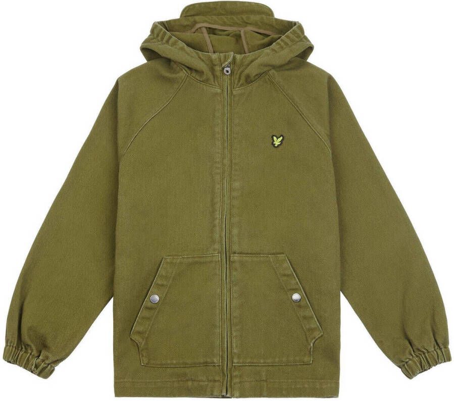 Lyle & Scott zomerjas donker olijfgroen Jongens Katoen Capuchon Effen 140 146